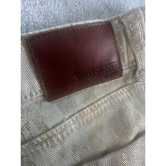 DKNY Metallic Gold Animal Print Jegging - Size 16 - Picture 6 of 7